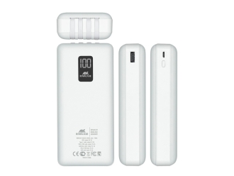 Изображение №4 | Внешний аккумулятор с дисплеем и встроенными кабелями VA2220, 20000 mAh (белый)