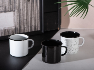 Изображение №7 | Кружка эмалированная в коробке «Retro» (белый, черный)