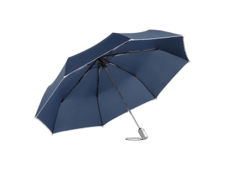 Изображение №2 | Зонт складной «Guard» автомат со светоотражающим кантом (темно-синий)