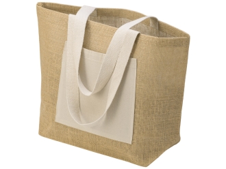 Изображение №1 | Сумка Jute джутовая с широким дном и карманом (натуральный)