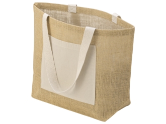 Изображение №2 | Сумка Jute джутовая с широким дном и карманом (натуральный)
