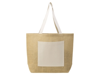 Изображение №4 | Сумка Jute джутовая с широким дном и карманом (натуральный)