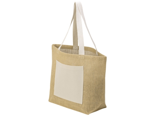 Изображение №3 | Сумка Jute джутовая с широким дном и карманом (натуральный)