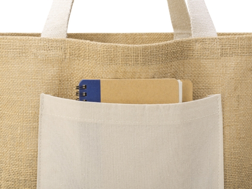 Изображение №9 | Сумка Jute джутовая с широким дном и карманом (натуральный)