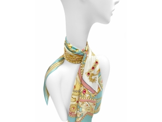 Изображение №4 | Платок «Русская Азбука» (голубой, бежевый)