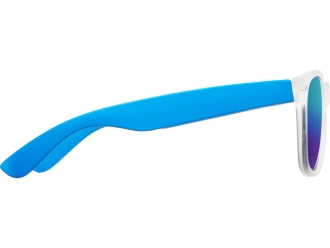 Изображение №3 | Очки солнцезащитные с зеркальными линзами «Partymaker» (белый полупрозрачный/синий)