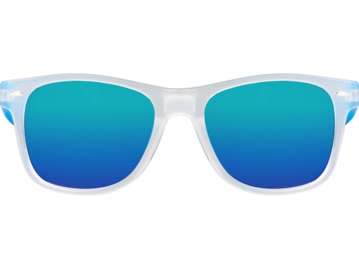 Изображение №2 | Очки солнцезащитные с зеркальными линзами «Partymaker» (белый полупрозрачный/синий)