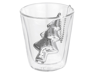 Изображение №2 | Набор «Brewing»: кружка и ситечко для чая (прозрачный, серебристый)