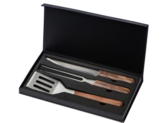 Изображение №1 | Набор для барбекю из ореха «Flank» (коричневый, серебристый)