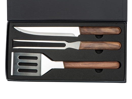 Изображение №2 | Набор для барбекю из ореха «Flank» (коричневый, серебристый)