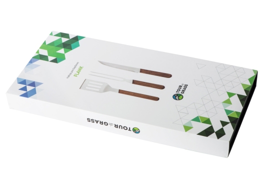 Изображение №10 | Набор для барбекю из ореха «Flank» (коричневый, серебристый)