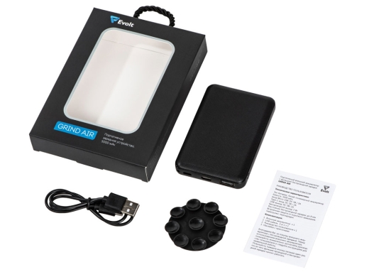 Изображение №9 | Беспроводной внешний аккумулятор «Grind Air» v. 2, 5000 mAh (черный)