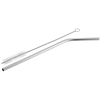 Изображение №1 | Набор Mellow, с изогнутой трубочкой, серебристый