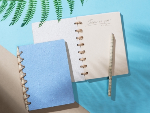 Изображение №9 | Блокнот А6 с бумажным карандашом и семенами цветов микс A6 (синий)