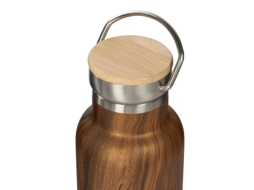 Изображение №6 | Вакуумный термос «Britewood S2», 500 мл, бамбуковая крышка, крафтовый тубус (дерево)