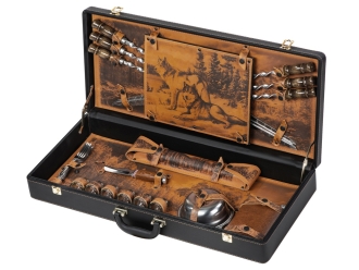 Изображение №1 | Набор «Подарочный» (темно-коричневый/рыжий, серебристый)