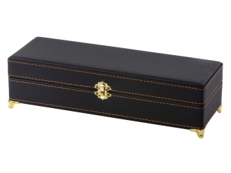 Изображение №3 | Подарочный набор «Русская охота» (стопки- прозрачный/золотистый, шкатулка- темно-коричневый/рыжий)