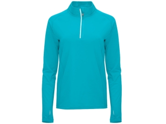 Изображение №1 | Толстовка с воротом на молнии «Melbourne» женская S (бирюзовый)