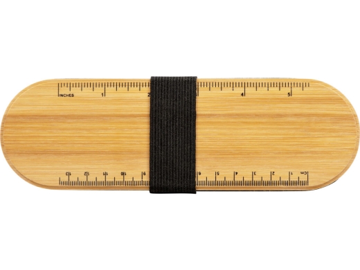 Изображение №4 | Пенал с линейкой и подставкой для телефона из бамбука «Haruki» (натуральный, серый)