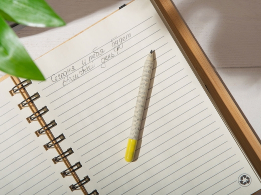 Изображение №6 | «Растущий карандаш» mini с семенами акации серебристой (серый/желтый)