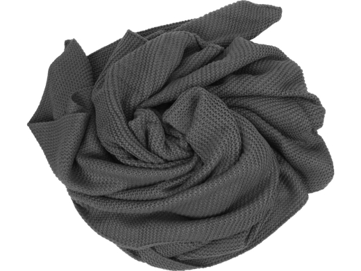 Изображение №3 | Плед акриловый «Chain» без кожаного ремня (темно-серый, коричневый)