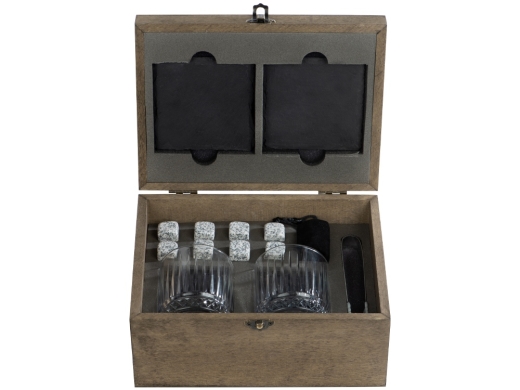 Изображение №3 | Набор для виски в подарочной коробке «Jack» (коричневый, прозрачный)