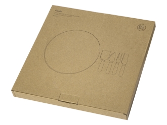 Изображение №8 | Набор для сыра со стеклянной доской «Gauda» (прозрачный, натуральный, коричневый)