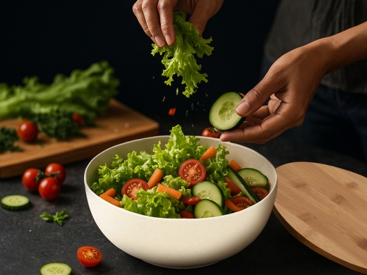 Изображение №9 | Салатник из натуральных волокон с бамбуковой крышкой «Bowl» (бежевый)