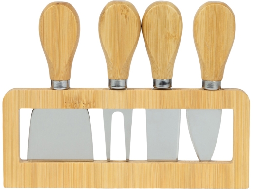 Изображение №6 | Набор для сыра из бамбука со съемной подставкой «Camembert» (натуральный/серебристый)