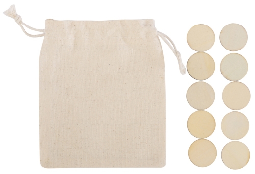 Изображение №4 | Деревянные крестики-нолики в мешочке «XO» (натуральный коричневый)