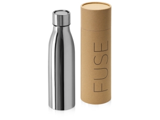 Изображение №1 | Вакуумная герметичная термобутылка «Fuse» с 360° крышкой, тубус, 500 мл (серебристый)