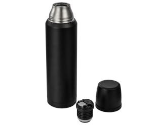 Изображение №4 | Вакуумный термос с медной изоляцией «Stern», крафтовый тубус, 1000 мл (черный)