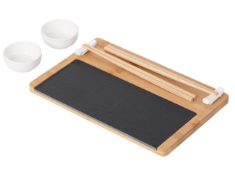Изображение №3 | Набор для суши со сланцевой доской «Maki» (черный, коричневый, белый)