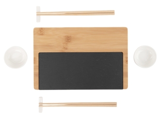 Изображение №4 | Набор для суши со сланцевой доской «Maki» (черный, коричневый, белый)
