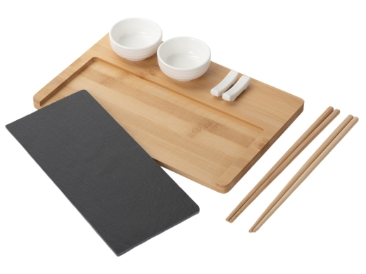 Изображение №6 | Набор для суши со сланцевой доской «Maki» (черный, коричневый, белый)