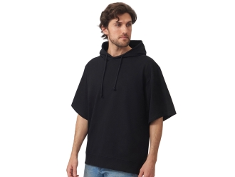 Изображение №2 | Худи оверсайз с коротким рукавом «Warsaw» унисекс XS-S (черный)