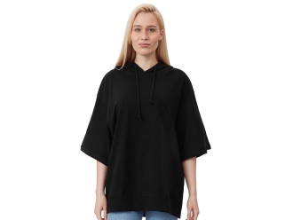 Изображение №3 | Худи оверсайз с коротким рукавом «Warsaw» унисекс XS-S (черный)