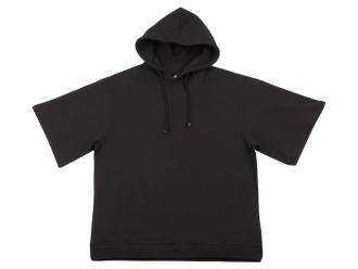 Изображение №16 | Худи оверсайз с коротким рукавом «Warsaw» унисекс XS-S (черный)