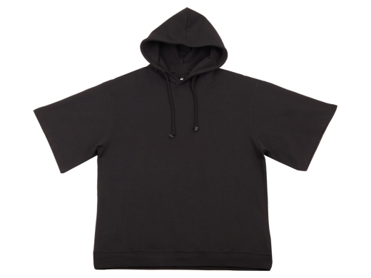 Изображение №16 | Худи оверсайз с коротким рукавом «Warsaw» унисекс XS-S (черный)