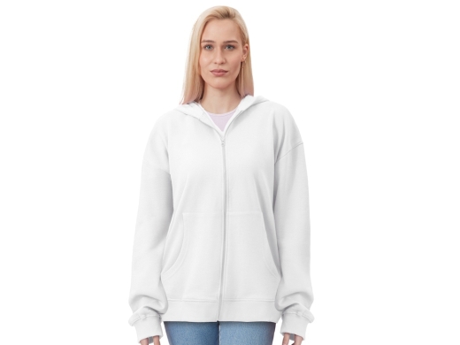 Изображение №3 | Толстовка оверсайз с капюшоном на молнии «Monaco» XS-S (белый)