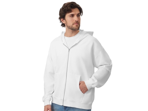 Изображение №4 | Толстовка оверсайз с капюшоном на молнии «Monaco» XS-S (белый)