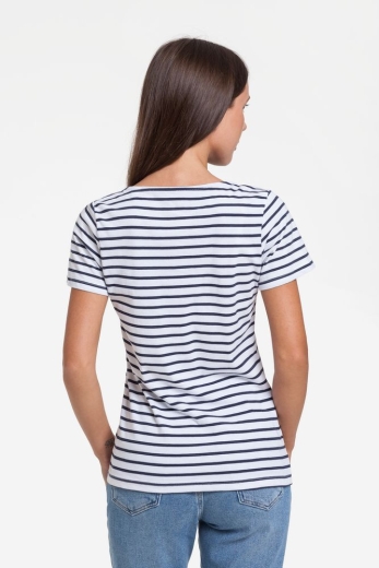 Изображение №5 | Футболка женская Grand Granat New, белая с синим, размер XS