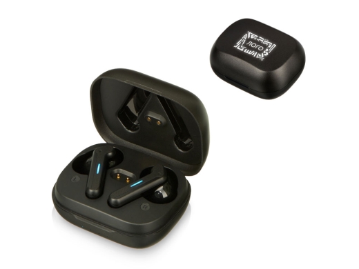 Изображение №1 | Беспроводные наушники с шумоподавлением ENC и подсветкой лого «Lites» (черный)