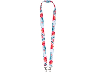 Изображение №3 | Ланъярд под сублимацию с 2-мя карабинами, 2 см (белый)