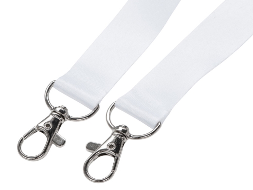 Изображение №4 | Ланъярд под сублимацию с 2-мя карабинами, 2 см (белый)