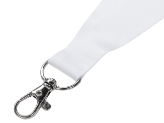 Изображение №4 | Ланъярд под сублимацию с карабином и замком обрыва, 2 см (белый)