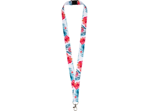 Изображение №2 | Ланъярд под сублимацию с карабином и замком обрыва, 2 см (белый)