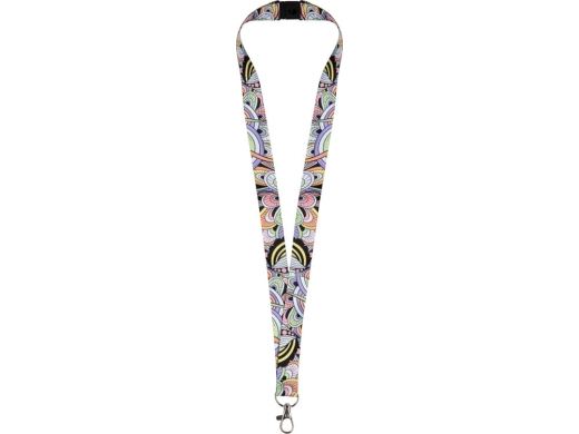 Изображение №3 | Ланъярд под сублимацию с карабином и замком обрыва, 2 см (белый)