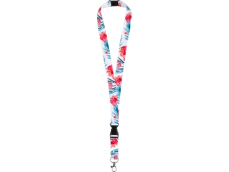 Изображение №2 | Ланъярд под сублимацию с карабином, межуровневым замком и замком обрыва, 2 см (белый)