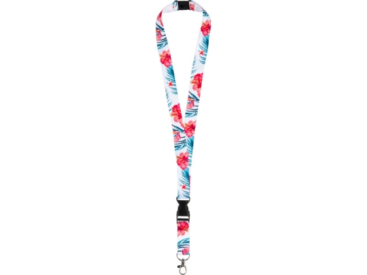 Изображение №2 | Ланъярд под сублимацию с карабином, межуровневым замком и замком обрыва, 2 см (белый)